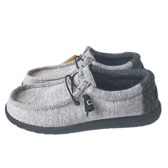 NWT Hey Dude Men's Wally Stretch Dark Web Size 13 Loafer Slip-On Casual Shoes - Picture 1 of 10